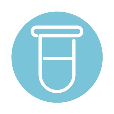 Laboratuvar test tüpü kimya tıbbi ve sağlık bakımı blok biçim simgesi