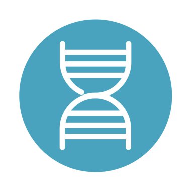 DNA molekülü bilim medikal ve sağlık hizmetleri blok biçim ikonu