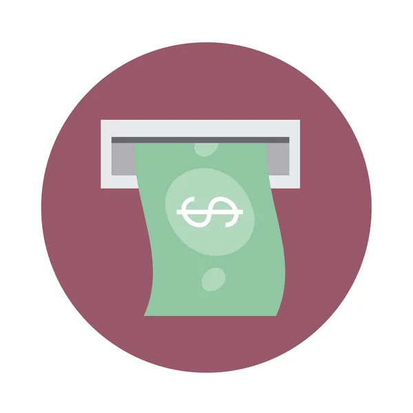 Banque mobile, atm monnaie billet paiement bloc de paiement icône — Image vectorielle