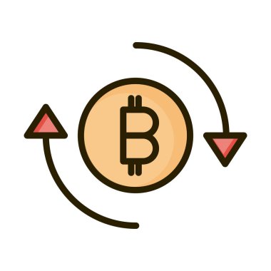 Bitcoin döviz borsası borsa hattı ve simge doldur