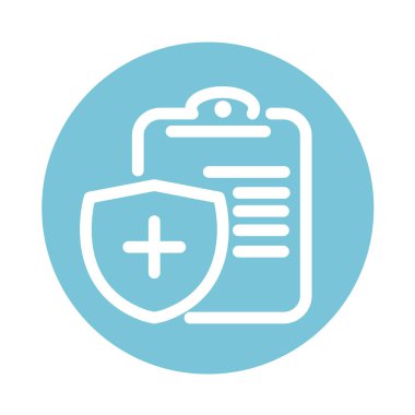 tıbbi kalkan koruması ve sağlık bakımı blok simgesini rapor et