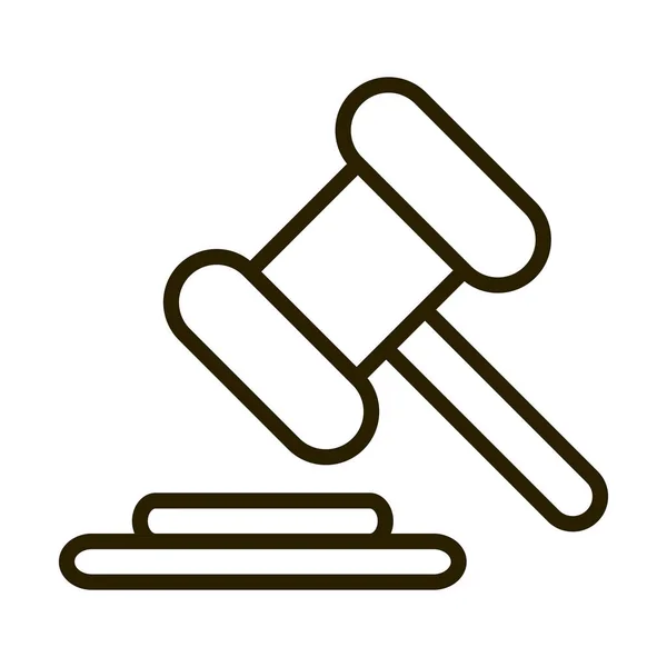法律ハンマー正義金融ビジネス株式市場スタイルのアイコン — ストックベクタ
