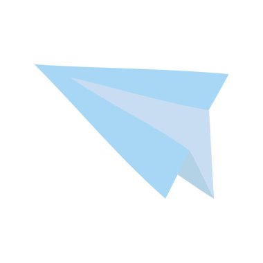 İzole edilmiş origami kağıt uçak vektör tasarımı