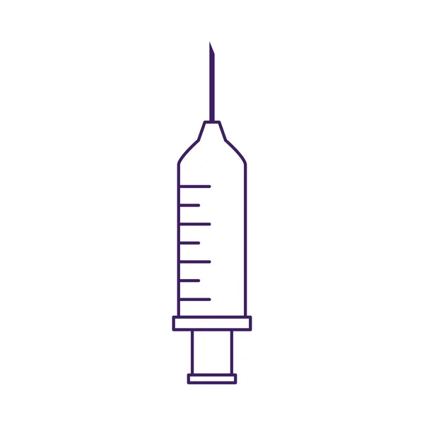 Isolated injection syringe vector design — Stock Vector