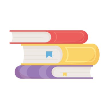 İzole eğitim kitapları vektör tasarımı