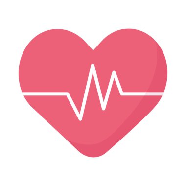 İzole kalp atışı vektör tasarımı