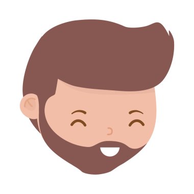 İzole edilmiş Avatar Adam baş vektör tasarımı