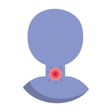 Baş avatarı boğaz vektör tasarımlı