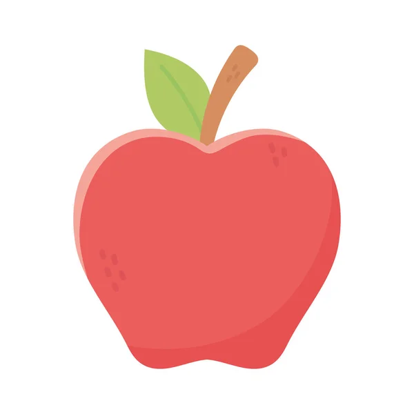 Diseño aislado del vector de fruta de manzana — Vector de stock