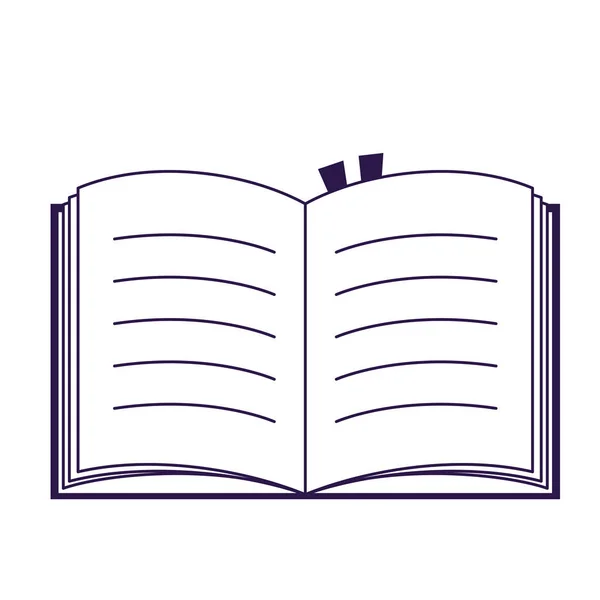 Izolovaný design vektoru vzdělávací knihy — Stockový vektor