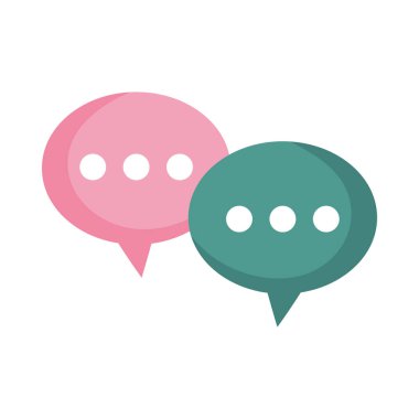 İzole iletişim baloncukları vektör tasarımı