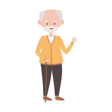 Ayrı büyükbaba avatar vektör tasarımı