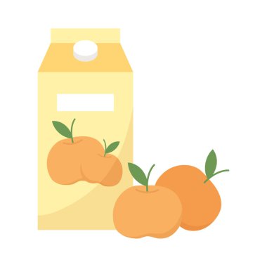 İzole edilmiş portakal suyu vektör tasarımı