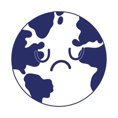 İzole edilmiş hasta dünya vektör tasarımı