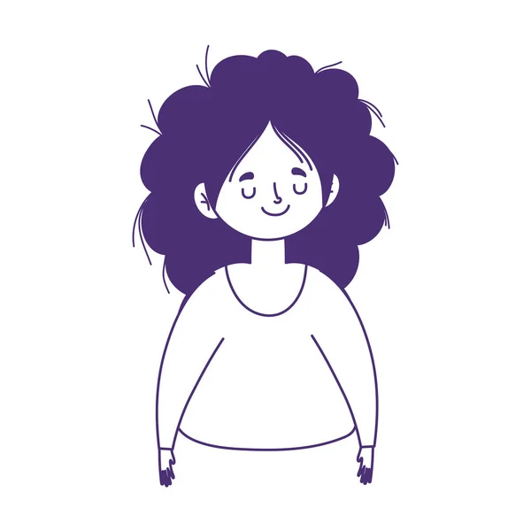 Ізольована аватарка жінка мультфільм Векторний дизайн — стоковий вектор