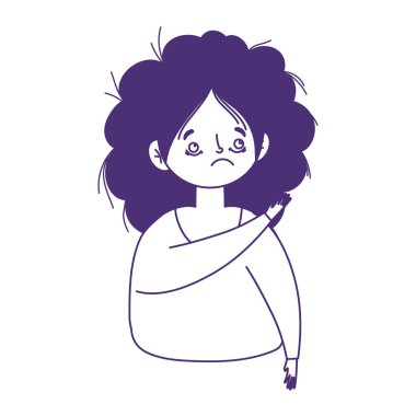 Soğuk ateş vektör tasarımlı hasta bir kadın.