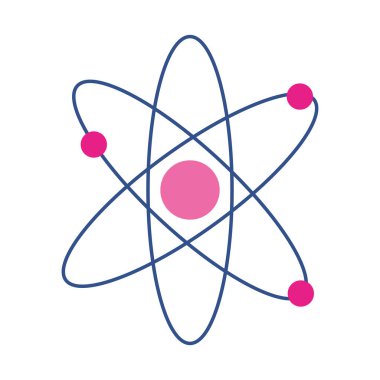 İzole edilmiş atom simgesi vektör tasarımı