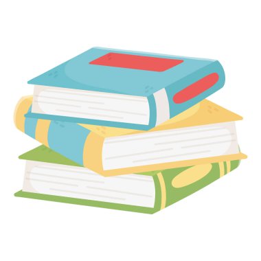 İzole eğitim kitapları vektör tasarımı