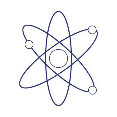 İzole edilmiş atom simgesi vektör tasarımı
