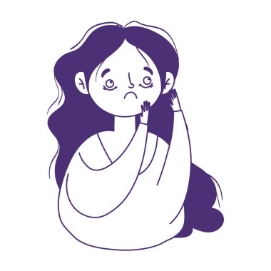 Soğuk ateş vektör tasarımlı hasta bir kadın.