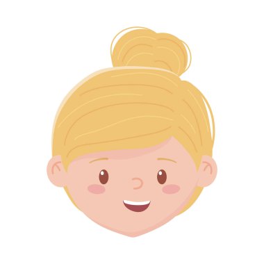 İzole edilmiş Avatar kadın baş vektör tasarımı