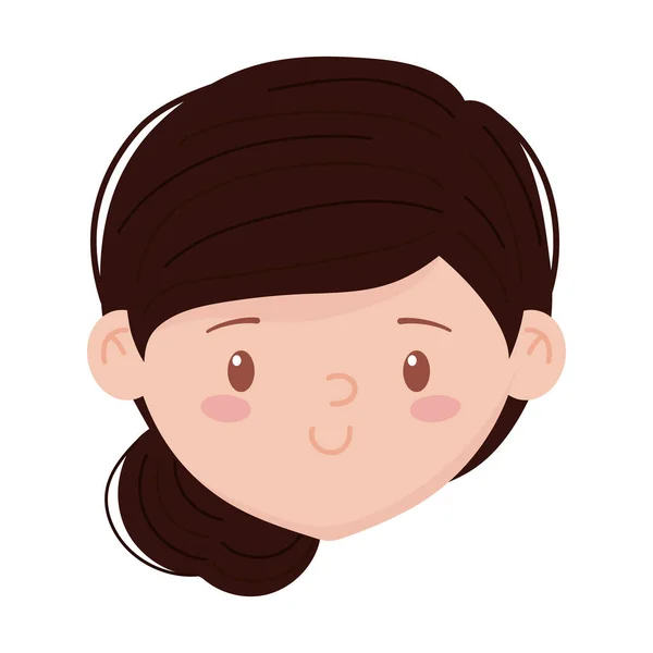 Diseño de vectores de cabeza de mujer avatar aislado — Vector de stock