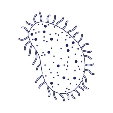 İzole edilmiş virüs simgesi vektör tasarımı