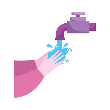 covid 19 koronavirüs elleri yıkama sıklıkla izole edilmiş ikon beyaz arkaplan