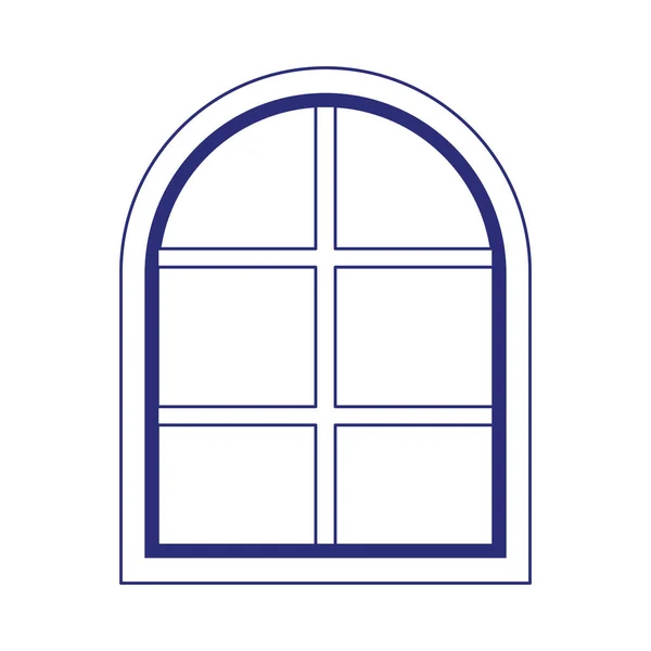 Décoration de cadre de fenêtre icône isolée sur fond blanc — Image vectorielle