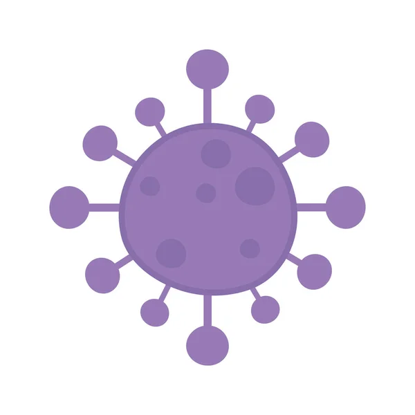 Coronavirus covid 19 brote de patógeno pandemia aislado icono fondo blanco — Vector de stock