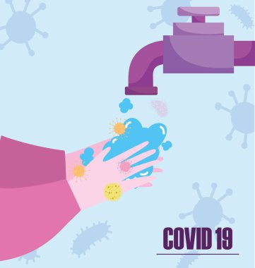 covid 19 koronavirüs, önlem sık sık ellerinizi yıkar.