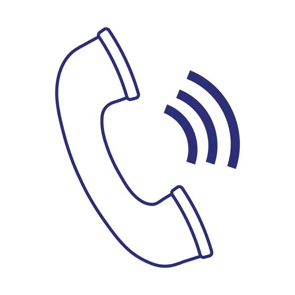Поддержка телефонных звонков изолированный значок на белом фоне — стоковый вектор