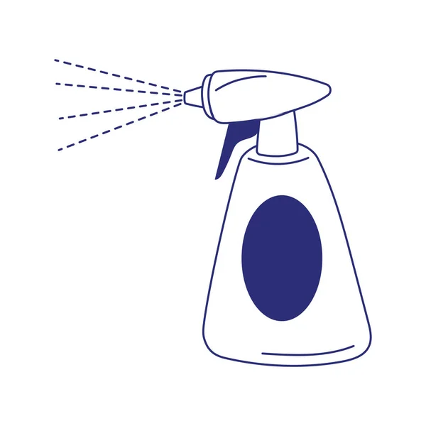 Σπρέι μπουκάλι εξοπλισμού καθαρισμού απομονωμένο εικονίδιο σε λευκό φόντο — Διανυσματικό Αρχείο