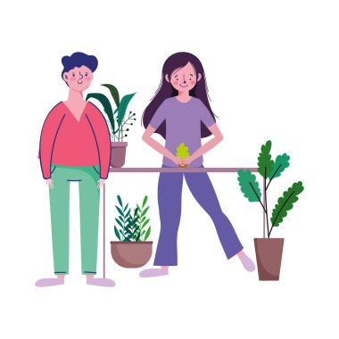 Bahçeyle uğraşan çiftler, karantinada kalacaklar.