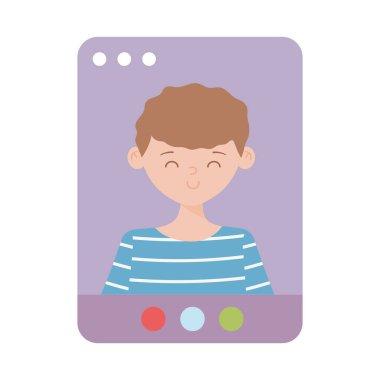 Web sitesi genç adam buluşması beyaz arkaplan üzerinde izole edilmiş bir simge