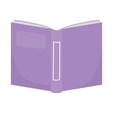 Açık kitap edebiyatı beyaz arkaplanda izole edilmiş simge