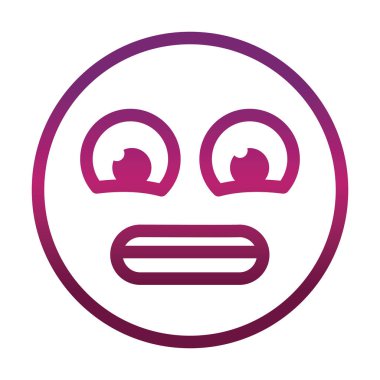 ızdırap içindeki komik gülen surat ifadesi gradyan biçim simgesi