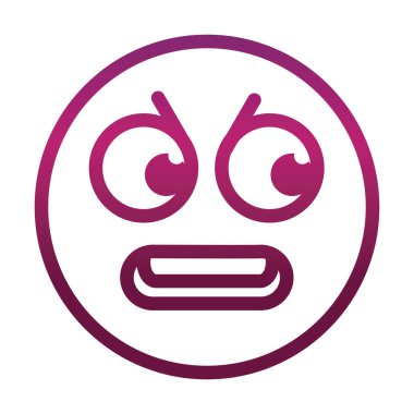 kızgın komik gülen surat ifade gradyan biçim simgesi