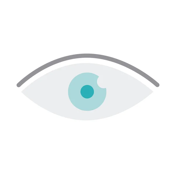Augenheilkunde Vision Gesundheitswesen medizinische flache Stil-Ikone — Stockvektor