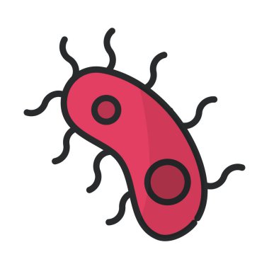 Virüs tehlikesi enfeksiyon sağlık ekipmanları Tıbbi hat ve simge doldur