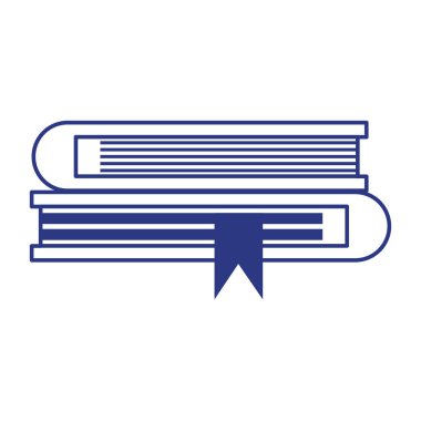 İzole eğitim kitapları vektör tasarımı