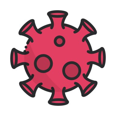 Coronavirüs covid 19 salgın hastalık, sağlık hizmetleri sağlık hattı ve ikonu doldurma