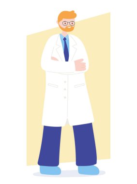 Doktorlar ve hemşireler, kıdemli hekim profesyonel personel karakteri