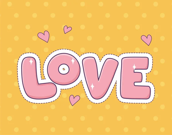 Coeur amour patch mode badge décoration icône — Image vectorielle