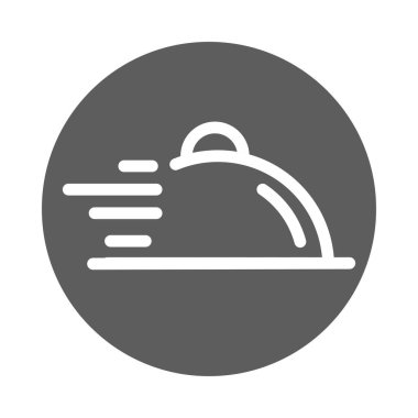 yemek servisi hızlı dağıtım lojistik blok biçimi simgesi