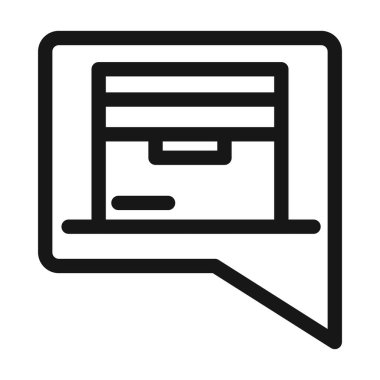 kargo hizmeti lojistik karton kutu sipariş satırı simgesi