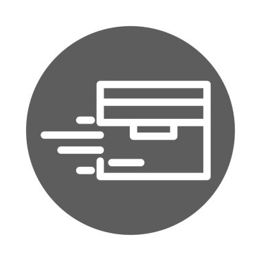 hızlı dağıtım kargo hizmeti lojistik paket blok biçimi simgesi