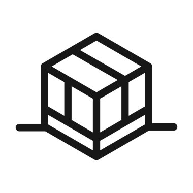 kargo hizmeti lojistik karton kutu satırı biçimi simgesi