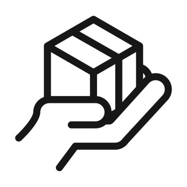 kargo hizmeti lojistik eli karton kutu satırı biçiminde