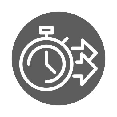 dağıtım kargo hizmeti lojistik kronometre zamanı hızlı blok biçim simgesi